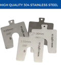 Top Shelf Stainless Steel Slotted Shims 3X3 Inch Square Replacement Pack, 304 stainless steel, precision measurement tools.