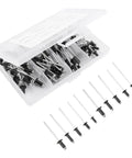 DIY Friendly Blind Rivets And Standard Head Size Assortment Kit 120 Pcs Aluminum Black M2.4 M3.2 M4 With Burr Free Pull Rod