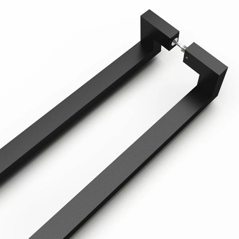 24 Inch Heavy Duty Stainless Steel Door Handle Pull Slick Modern Square Design Beefy Push Pull Hardware For Glass And Wood Doors Knockout Upgrade For Office Store Or Home Entrance Fixtures