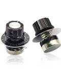 High-Quality 50K Ohm Single Turn Carbon Film Rotary Taper Potentiometer Set with Two A03 Knobs and Two Dials for Smooth Adjustments