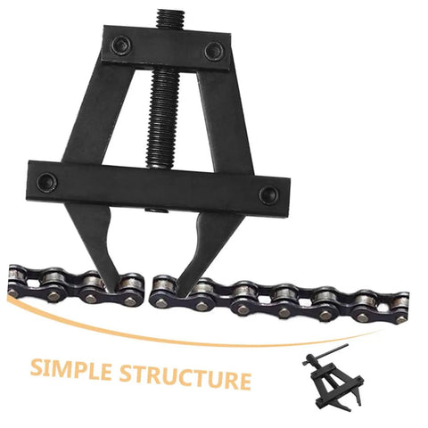 Shop Grade Motorcycle Chain Tensioner Tool Badass Heavy Duty Steel Chain Adjuster Wrench close-up on chain with adjuster