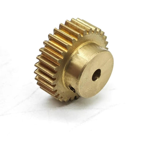 Beefy Copper 52 Tooth Straight Spur Gear 0.75 Module 52T With 5mm Bore 40.5mm Diameter 8mm Teeth Thickness 15mm Total Thickness