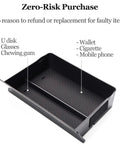 Tesla Model S And X Center Console Cubby Drawer Organizer Storage Box Drop-In for items like glasses and wallet