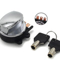 Ignition Starter Switch With Key for FXDWG Wide Glide Dyna and Softail models, chrome switch with two keys