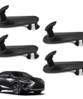 4Pcs Car Floor Mat Clips Set Non Slip Floor Carpet Clips Fixing Hooks For Toyota Lexus Cars Black, shown with vehicle