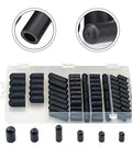 Get A Rad Rubber Vacuum Line Cap Kit With 80 Or 100 Hose End Plugs black rubber vacuum caps in organizer for tubing protection