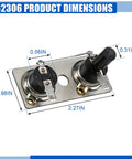 RV Water Heater Thermostat Switch 232306 Replacement For 120V Systems Compatible With SW6DE SW10DE SW12DE 232306 Limit Switch Easy Install High Quality RV Hot Water Heater Parts dimensions view, 2.27 x 0.98 in