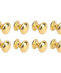 8pcs Miniature Round Head Pull Handles Set for Dollhouse Cabinets and Drawers, One to Twelve Scale Metal Knob Hardware in Gold Tone