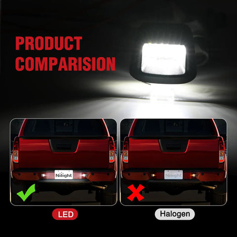 Product comparison of Rear License Plate Light Drop In For Nissan Frontier Navara D40 2007 Through 2021 And Titan Armada Xterra 2008-2015