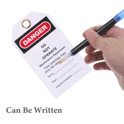 10 Piece Equipment Repair Tags PVC and metal lockout hanging tags for safety service help prevent accidents industrial use