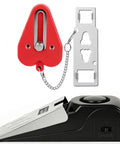 Dual Protection Door Lock Alarm Kit For Travel And Home Use On The Go Security With Two Size Lock Holes Fits Most Doors Red set display