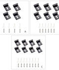 No Slip Glass Mounting Kit For Bathroom Walls Heavy Duty Glass Clamps in 4, 6, and 8 pack options with screws and anchors