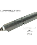 4 Inch Aluminum Weld On Bullet Hinge With Stainless Steel Bushing And Pin And Grease Zerk Fitting For Lubricated Weld On Installations