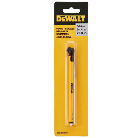 Low Pressure Pencil Tire Gauge 0-20 PSI For Turf Equipment ATVs And UTVs, Compact Handheld Tool In Packaging