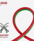 Built Like A Tank Oxy Acetylene Welding Hose 50 Foot 1/4 Inch Twin Line Rubber Cord with red and green tubing, flexible and heavy duty.