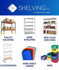 Rock Solid Galvanized Steel Pallet Rack With Teardrop Frame And Premium Wire Decking 42 Inch Deep 3 Tier Warehouse Storage Shelf 144 Inches High Holds 7160 Lbs Per Level Built Tough As Nails display with diverse shelving options.
