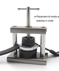 Pro Grade Watch Press Tool For Round Dials With Crystal Press And Back Case Closer, All Metal Build, Easy Pressure
