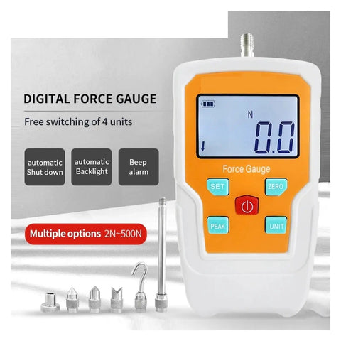 Top Notch Accuracy Push Pull Dynamometer Tester Portable Force Meter With Real Time Peak And First Peak Modes Supports Newton Kilogram Pound And Ounce Units Plus Adjustable Acceleration For Precise Force Testing, digital force gauge