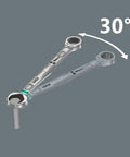 Joker Ratcheting Combination Wrench Three Quarters Inch To 246 mm With Holding Jaw in 30-degree positioning angle