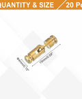 Brass Hidden Cylinder Hinges 15 x 4 mm Invisible Concealed Cylindrical Hinge With 270 Degree Folding for DIY Jewelry Boxes Pack Of 20