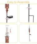 Assembly steps for Solar Powered Rain Gauge With LED Night Light Outdoor Garden Stake Decoration 7 Inch Plastic Tube Freeze Proof