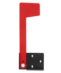Heavy-Duty Galvanized Mailbox Flag Kit With Sinking-Fixed Design, Replacement Flag, black base, red arm, rust-resistant