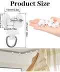 100 Piece Curtain Track Gliders And Hooks Set For Ceiling And Window Tracks Easy Install DIY Friendly Durable Plastic And Steel Rollers Mute Wheel Ball Pulleys For Shower Curtains And Replacement Hardware, 27mm size
