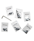 Top Tier Gunsmithing Screw Kit Featuring Hardened Steel Torx Fasteners In Six Precision Sizes Plus Heavy Duty Torx Wrench displayed with screws.