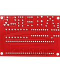 Back view of red circuit board for DIY Crystal Oscillator Frequency Counter Tester Kit 1Hz to 50MHz With Five Digit Red Display
