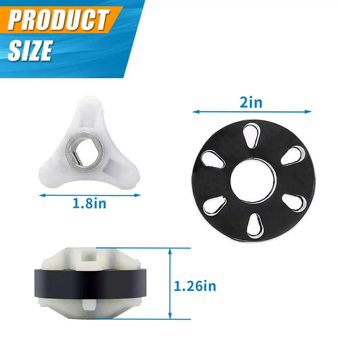 Heavy Duty 285753A Metal Core Motor Coupling Kit Replacement For Whirlpool Kenmore Washers product size dimensions