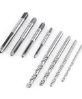 Nine-piece Tap Wrench And Drill Bit Set T Shaped Kit with 4 taps and 4 drill bits for metalworking threading