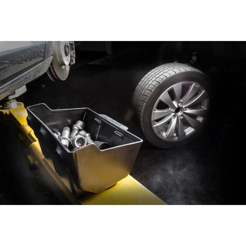 Grab And Go Magnetic Lug Bucket Parts Holder With Three Heavy Duty Neodymium Magnets And Flexible Mounting