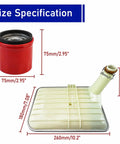 Deep Pan Transmission Filter Kit For Allison 1000 2000 Series size dimensions with filter and gasket
