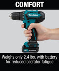 12V Max Cordless Drill Driver Kit With 3/8 In Chuck Two 2Ah Batteries Renewed Variable Speed hand-held tool in use