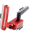Premium Woodworking T-Slot Stop Limiter With High Accuracy Aluminum Alloy Construction To Nail Exact Chute Lengths And Crush Repeatable Cuts On Standard 30mm Tracks Every Single Time, measuring 85x50x49mm.