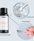 Poly Extension Gel Nail Kit With Slip Solution And Dual Builder Forms For A Home Mani, 30ml slip solution and brush