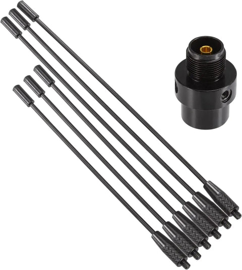 UHF Fiberglass Antenna With Ground Plane Kit For 400-470 MHz GMRS Base Use, 17 Inch Length, SO239 Connector, antenna rods