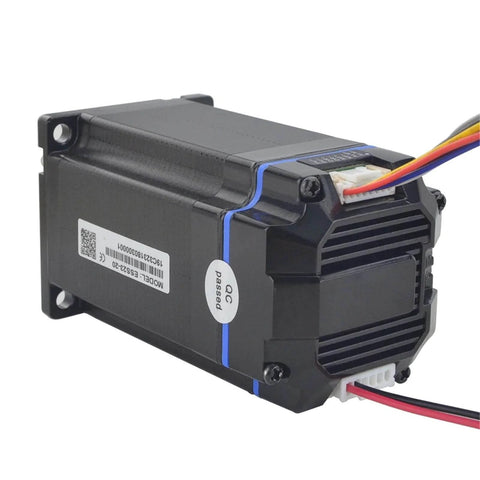 High Torque 2.2Nm Integrated Closed-Loop Servo Motor With Encoder, 24 To 50 VDC, 1000 CPR, 8 mm Shaft, single unit, side view