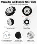 Upgraded Five-Wheel Dryer Repair Kit with ball bearing rollers, durable one-piece molded design, detailed component illustration.