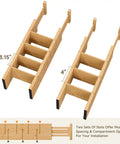 Hella Sturdy Bamboo Drawer Dividers Expandable Closet Organizers For Clothes six piece set showing adjustable sizes of 3.15" and 4".