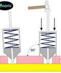 Illustration of Pro Grade Universal Transfer Punch And Aligner Tool Set For Machining And Fabrication Work with self centering
