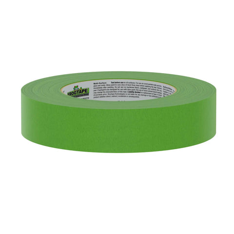 Multi Surface Painter's Tape With PaintBlock Technology Pro Grade 1 Inch Wide 0.94 In By 60 Yds Green Medium Adhesion Roll