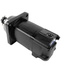 Drop In Replacement Hydraulic Motor For Eaton Char Lynn 2000 Series 24.03 CID 1.25 Inch Tapered Shaft With 4 Bolt Wheel Mount And 0.875 Inch O Ring SAE Staggered Ports displayed on white background