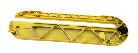 Beefy Table Saw Throat Plate Replacement for Models DWE7490 DWE7402DI DWE7491 DWE7492 and More shown from bottom angle