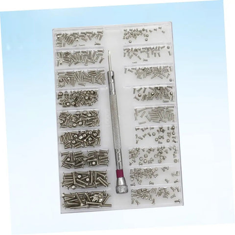 Miniature Electronics Screw Kit For Repairs With Assorted Tiny Screws For Glasses, Watches, Laptops And Small Devices in case