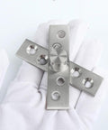 Heavy Duty Hidden Pivot Hinge For Cabinets And Doors With 360 Degree Rotation Positive Axis Eccentric Shaft Stainless Steel 75mm close-up