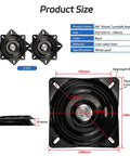 2 Pack 10 Inch Heavy Duty Bar Stool Swivel Plate Replacement With 360 Degree Ball Bearing Turntable Base product dimensions