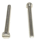 Premium A2 Stainless Steel M4 X 40 Metric Slotted Cheese Head Machine Screws displayed showing details of the slotted head.