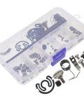 Sewing Machine Parts Screws Kit With Metal Bobbin Case Spring And Replacement Needle Plate Screws For Enhanced Sewing Efficiency And Smooth Machine Operation In Workshop, clear organizer box