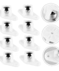 Heavy Duty Steel Ball Transfer Rollers 8 Pack With Swivel Casters And Screw Mounts For Industrial Material Handling And Transport Equipment Perfect For Home Garage Or Shop Use To Move Heavy Stuff Smoothly. 8 steel ball rollers with white mounting plates